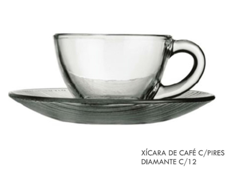 Xícara de Café com Pires Diamante - 2304(F)
